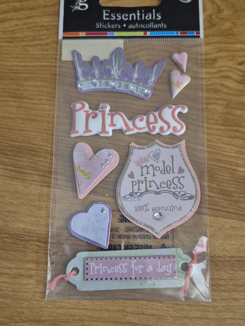 Essentials Princess Sticker Set - Pink & Purple Decorative Stickers